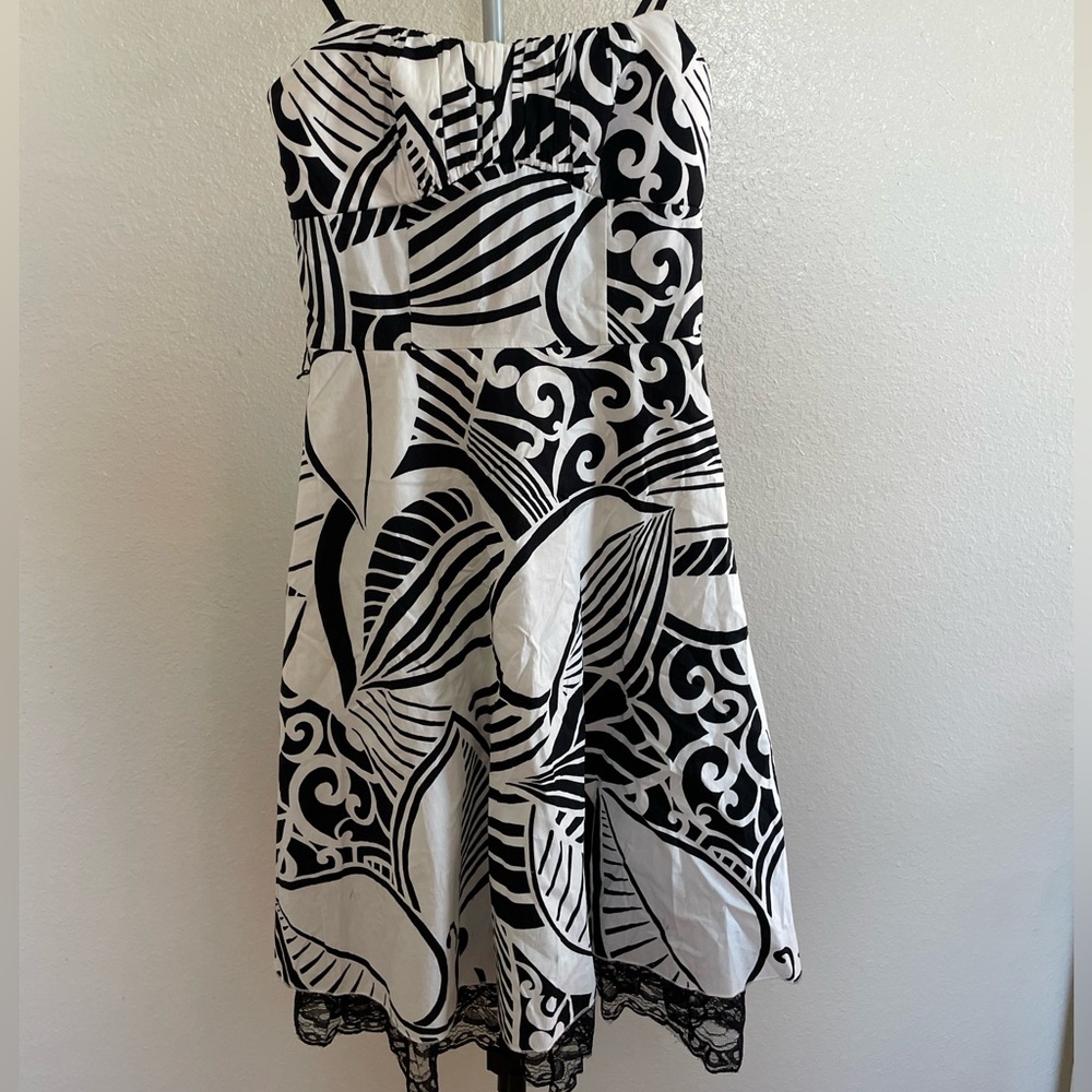 RUBY ROX black and white mini dress